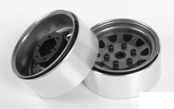 Stamped Steel 1.7" Beadlock Wagon Wheels CLEAR Z-W0272 RC4WD 6 lug Hex Mount