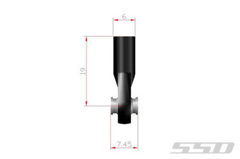 M3 Long Plastic Rod Ends 10 Axial Width Steel Balls 19mm long SSD00017 SSD