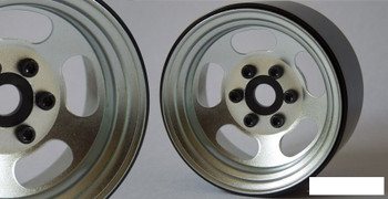 SSD 1.9" Steel Slot Beadlock Wheels SILVER SSD00272 Traxxas TRX-4 TRX4 SCX10 II