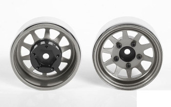 OEM Stamped Steel 1.55" Beadlock Wheels PLAIN Z-W0258 RC4WD 12mm HEX TF2 G2