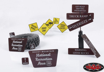RC4WD Tough Terrain Scale Signs great for making course Z-L0064 DETAILED Plastic
