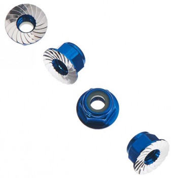 AXIAL M4 Serrated Nylon Lock Nut BLUE 4 Anti undo Yeti Wheel AXA1046 Wraith Nuts