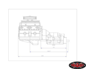 RC4WD R4 Ultimate Scale Single Speed Transmission Z-U0031 for V8 Engine R 4 rc