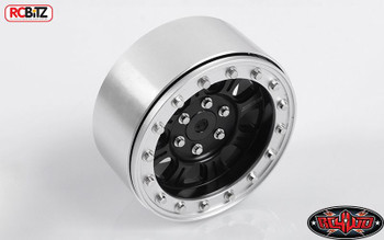 Raceline Monster 2.2 Beadlock Wheels Black Silver RC4WD Z-W0195 2.2" scale bolts