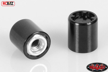 Scale Rear Hubs V2 Pair BLACK metal Replaces wheel nut RC4WD Z-S1266 RC Bitz