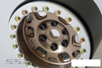 SSD 1.9" Contender Beadlock Wheels BRONZE SSD00233 Silver Beadlock WIDER GOLD