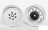 Stamped Steel 1.7" Beadlock Wagon Wheels WHITE Z-W0269 RC4WD 6 lug Hex Mount