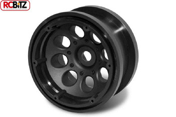 Axial 2.2 8 Hole Beadlock Scale Wheels 2 BLACK AX8097 inc rings and hardware RC