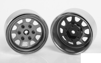 Stamped Steel 1.7" Beadlock Wagon Wheels CLEAR Z-W0272 RC4WD 6 lug Hex Mount