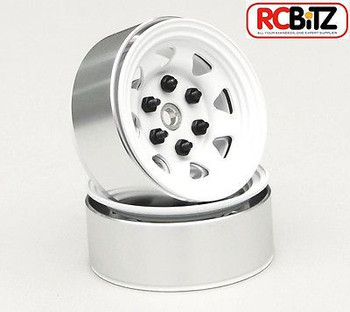 Stamped Steel 1.55 Stock White Beadlock Scaler Wheel RC4WD HEX Mount TF2 Z-W0035
