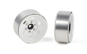 Stamped Steel 1.7" Beadlock SR5 Wheels (White/Black) Z-W0066 RC4WD + Hubs & tool