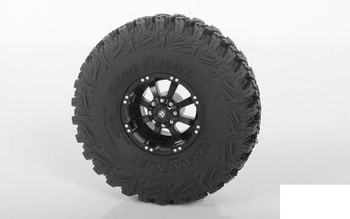 RC4WD Ballistic Off Road Morax 1.7" Beadlock Wheels Z-W0118 8 Spoke BLACK Scale