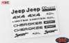 Metal Backed Emblem Badge Logo Decal Axial SCX10 2 II XJ BLACK RC4WD VVV-C0264