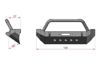 SSD Rock Shield Winch Bumper TRX-4 SCX10 II III SSD00239 NARROW Axial Traxxas
