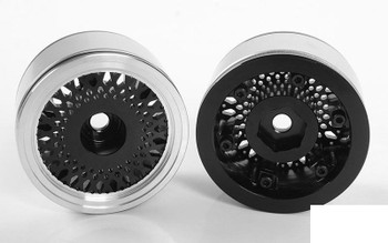 Black Mesh 1.55" Beadlock Wheels Z-W0103 RC4WD scale wheel G2 TF2 1.5" rcBitz