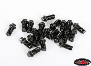 RC4WD Miniature Scale Hex Bolts 20 (M3 x 6mm) BLACK Z-S0696 Bolt Scaler Detail
