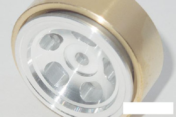 SSD 1.0" Aluminum Brass Slot Beadlock Wheels  SSD00426 Axial SCX24 92g SILVER