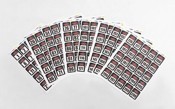 RC4WD Event Numbers Decal Sheets 1 200 Gate Truck Markers Race Number Z-L0090