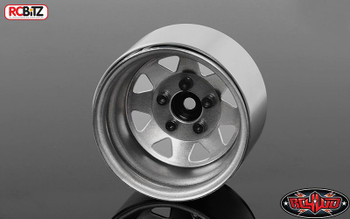 5 Lug Deep Dish Wagon 1.9" Steel Stamped Beadlock Wheels PLAIN RC4WD Z-W0244 Silver Grey