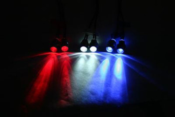Fastrax White Headlights (pr) FAST199W 5mm LED light x2 8mm mount simple power