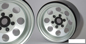 SSD 1.9" Steel 8 Hole Beadlock Wheels SILVER SSD00266 Traxxas TRX-4 TRX4 SCX10II