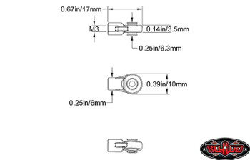 M3 Mini Plastic  ROD END 20 Ends Suspension Steering RC4WD Metal Ball End Z-S0398