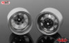 5 Lug Deep Dish Wagon 1.9" Steel Stamped Beadlock Wheels PLAIN RC4WD Z-W0244 Silver Grey