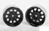 Stamped Steel 1.7" Beadlock Wagon Wheels BLACK Z-W0270 RC4WD 6 lug Hex Mount