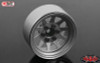 OEM Stamped Steel 1.9" Beadlock Wheels PLAIN Silver Raw 12mm Hex RC4WD Z-W0212