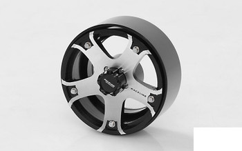 RC4WD Raceline Gunner 1.7" Beadlock Wheels Z-W0211 Silver 5 Spoke inc Hub HEX